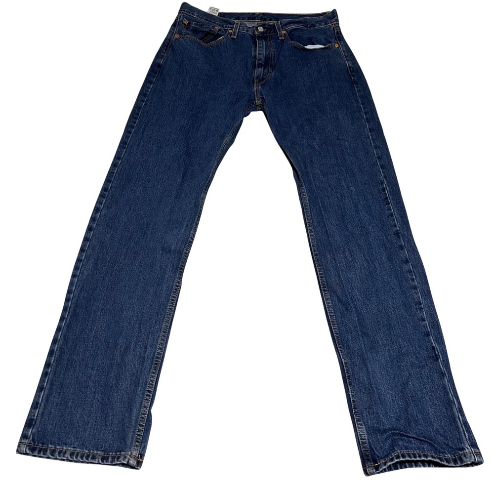 Levi's 505 Regular Fit Jeans Mens 36x36 Blue Straight Leg Denim